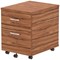 Impulse 2 Drawer Mobile Pedestal, Walnut