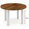 Impulse Circular Table, 1200mm, Walnut, Silver Post Leg