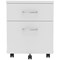 Impulse 2 Drawer Mobile Pedestal, White