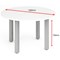 Impulse Circular Table, 1200mm, White, Silver Post Leg