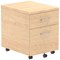 Impulse 2 Drawer Mobile Pedestal, Maple