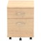 Impulse 2 Drawer Mobile Pedestal, Maple
