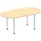 Impulse Boardroom Table, 1800mm, Maple, Silver Post Leg