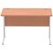 Impulse 1200mm Rectangular Desk, Silver Cantilever Leg, Beech