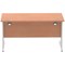 Impulse 1400mm Rectangular Desk, Silver Cantilever Leg, Beech