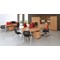 Impulse 1400mm Rectangular Desk, Silver Cantilever Leg, Beech