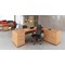 Impulse 1400mm Rectangular Desk, Silver Cantilever Leg, Beech