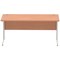 Impulse 1600mm Rectangular Desk, Silver Cantilever Leg, Beech