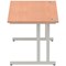 Impulse 1600mm Rectangular Desk, Silver Cantilever Leg, Beech