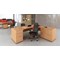 Impulse 1600mm Rectangular Desk, Silver Cantilever Leg, Beech