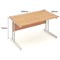 Impulse 1800mm Rectangular Desk, Silver Cantilever Leg, Beech