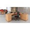 Impulse 1800mm Rectangular Desk, Silver Cantilever Leg, Beech