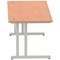Impulse 1800mm Rectangular Desk, Silver Cantilever Leg, Beech