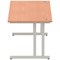 Impulse 1800mm Rectangular Desk, Silver Cantilever Leg, Beech