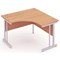 Impulse 1200mm Corner Desk, Silver Cantilever Leg, Beech