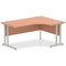 Impulse 1600mm Corner Desk, Right Hand, Silver Cantilever Leg, Beech