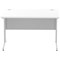 Impulse 1200mm Rectangular Desk, Silver Cantilever Leg, White