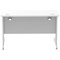 Impulse 1200mm Rectangular Desk, Silver Cantilever Leg, White