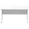 Impulse 1400mm Rectangular Desk, Silver Cantilever Leg, White