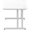 Impulse 1400mm Rectangular Desk, Silver Cantilever Leg, White