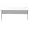 Impulse 1600mm Rectangular Desk, Silver Cantilever Leg, White