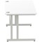 Impulse 1600mm Rectangular Desk, Silver Cantilever Leg, White Impulse 1600mm Rectangular Desk, Silver Cantilever Leg, White