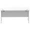 Impulse 1600mm Rectangular Desk, Silver Cantilever Leg, White