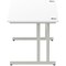 Impulse 1600mm Rectangular Desk, Silver Cantilever Leg, White