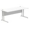 Impulse 1800mm Rectangular Desk, Silver Cantilever Leg, White
