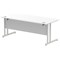 Impulse 1800mm Rectangular Desk, Silver Cantilever Leg, White