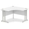 Impulse 1200mm Corner Desk, Silver Cantilever Leg, White