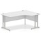 Impulse 1600mm Corner Desk, Right Hand, Silver Cantilever Leg, White