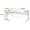 Impulse 1800mm Corner Desk, Left Hand, Silver Cantilever Leg, White