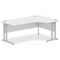 Impulse 1800mm Corner Desk, Right Hand, Silver Cantilever Leg, White