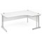 Impulse Corner Desk, Right Hand, 1800mm Wide, Silver Legs, White, Installed