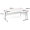 Impulse 1800mm Corner Desk, Right Hand, Silver Cantilever Leg, White