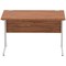 Impulse 1200mm Rectangular Desk, Silver Cantilever Leg, Walnut