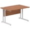 Impulse 1200mm Rectangular Desk, Silver Cantilever Leg, Walnut