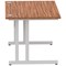 Impulse 1200mm Rectangular Desk, Silver Cantilever Leg, Walnut