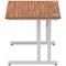Impulse 1200mm Rectangular Desk, Silver Cantilever Leg, Walnut