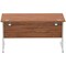 Impulse 1400mm Rectangular Desk, Silver Cantilever Leg, Walnut