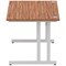 Impulse 1400mm Rectangular Desk, Silver Cantilever Leg, Walnut