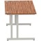Impulse 1600mm Rectangular Desk, Silver Cantilever Leg, Walnut