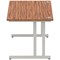 Impulse 1600mm Rectangular Desk, Silver Cantilever Leg, Walnut