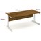 Impulse 1800mm Rectangular Desk, Silver Cantilever Leg, Walnut