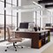 Impulse 1800mm Rectangular Desk, Silver Cantilever Leg, Walnut