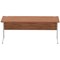 Impulse 1800mm Rectangular Desk, Silver Cantilever Leg, Walnut