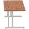 Impulse 1800mm Rectangular Desk, Silver Cantilever Leg, Walnut