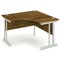 Impulse 1200mm Corner Desk, Silver Cantilever Leg, Walnut