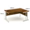 Impulse 1600mm Corner Desk, Right Hand, Silver Cantilever Leg, Walnut